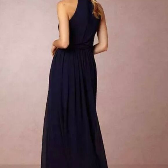 NWT Donna Morgan Chiffon Halter Alana Gown Size 4 - Picture 3 of 8